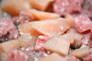 Image showing fresh beef piece in closeup