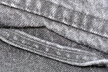 Image showing Worn blue denim jeans texture, background