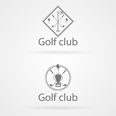 Image showing Vector illustration of two badge for golf club