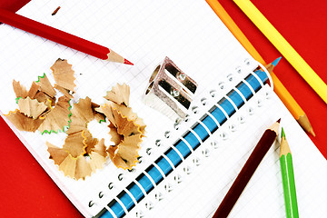 Image showing Pencil and agenda