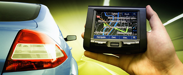 Image showing Gps in a man hand.