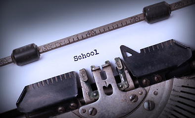 Image showing Vintage inscription made by old typewriter