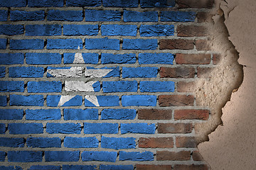 Image showing Dark brick wall with plaster - Somalia