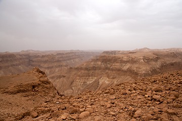 Image showing Travel in stone desert hiking activity adventure