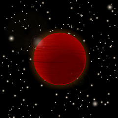 Image showing Red planet icon