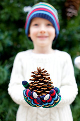 Image showing kid at christmas time