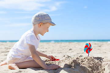 Image showing kid at the beach