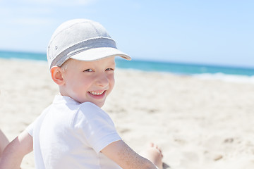 Image showing kid at the beach