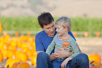 Image showing family at pumpkin patch