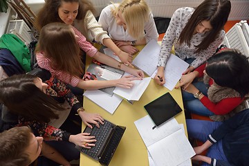 Image showing teens group in school