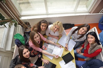 Image showing teens group in school