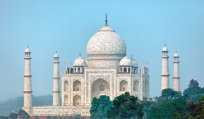 Image showing Famous Taj Mahal from an unusual angle. Agra, India