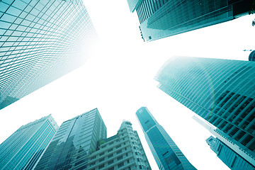 Image showing Tops of skyscrapers against the sky