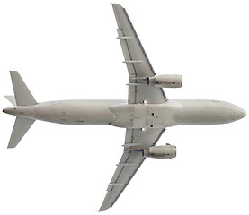 Image showing Passenger airplane isolated on the white background