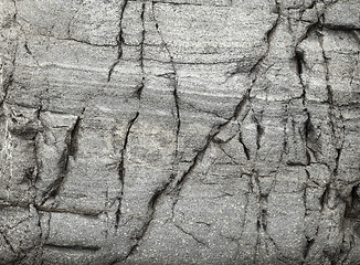 Image showing Surface of natural stone with large cracks