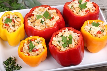 Image showing Stuffed paprika.