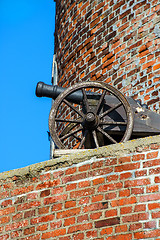 Image showing Fort Muende in Poland with cannon