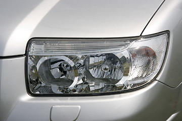 Image showing Silver SUV car detail