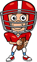 Image showing boy football player cartoon illustration