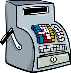 Image showing till or cash register cartoon clip art