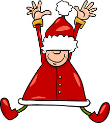 Image showing happy santa claus cartoon illustration