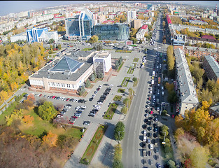 Image showing Aerial view on Melnikayte street in Tyumen. Russia