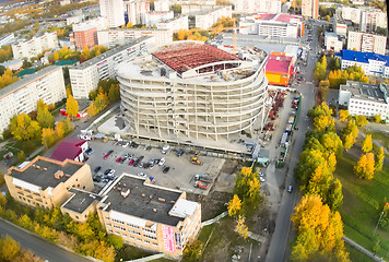 Image showing Construction of covered parking in Tyumen