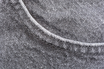 Image showing Blue jeans pocket.