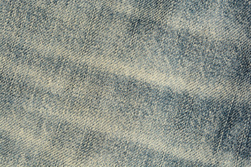 Image showing Worn blue denim jeans texture, background