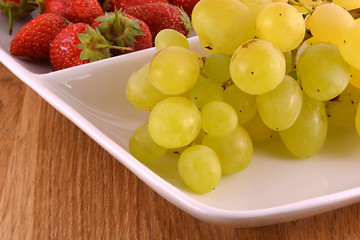 Image showing A close-up of grapes, taken with a macro lens