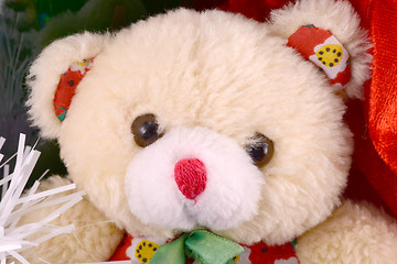 Image showing Cute toy bear with christmas gift