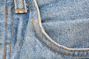 Image showing blue jeans texture