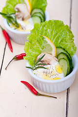 Image showing fresh garlic cheese dip salad