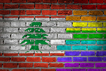 Image showing Dark brick wall - LGBT rights - Lebanon