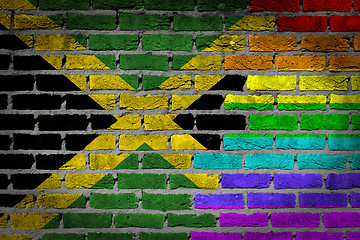 Image showing Dark brick wall - LGBT rights - Jamaica