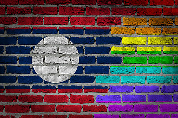 Image showing Dark brick wall - LGBT rights - Laos