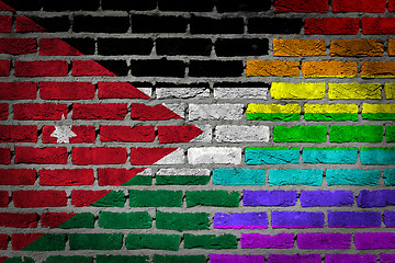 Image showing Dark brick wall - LGBT rights - Jordan