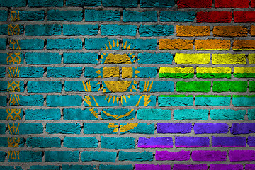 Image showing Dark brick wall - LGBT rights - Kazakhstan