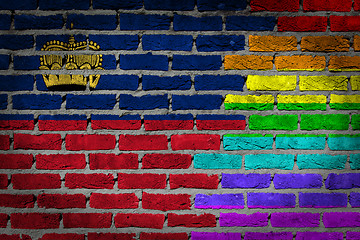 Image showing Dark brick wall - LGBT rights - Liechtenstein