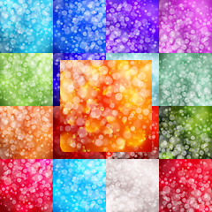 Image showing Set of abstract backgrounds Bokeh.