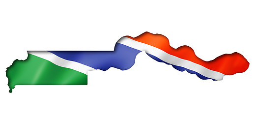 Image showing Gambian flag map