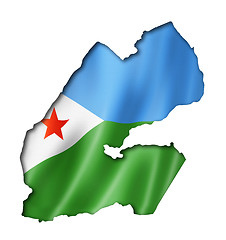 Image showing Djibouti flag map