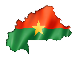 Image showing Burkina Faso flag map