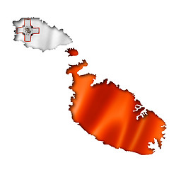 Image showing Malta flag map