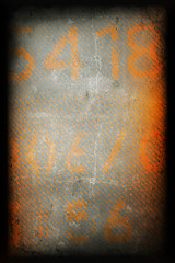 Image showing Old printed wall texture, creative template