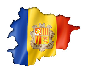 Image showing Andorran flag map