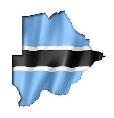 Image showing Botswana flag map