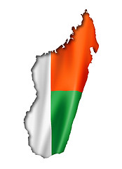 Image showing Madagascar flag map