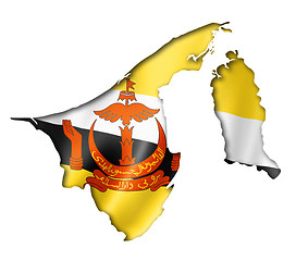 Image showing Bruneian flag map