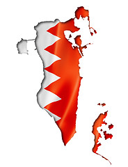 Image showing Bahrain flag map